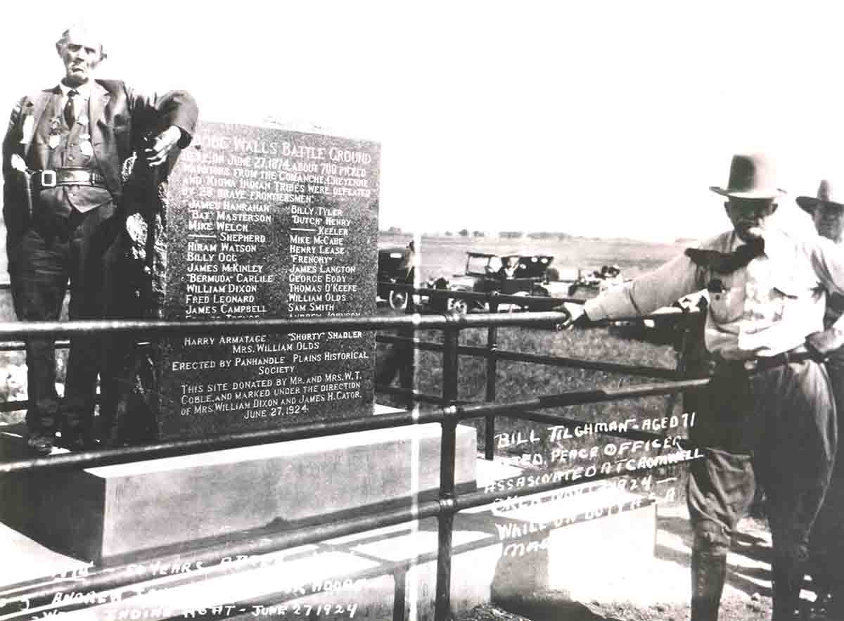 "Andy" Johnson and "Bill" Tilghman - 50th anniversary dedication at Adobe Walls